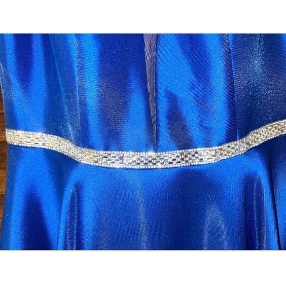 ED YOUNG Blue Formal Gown Prom Dress Size Small (4) + Garment Bag NWT - Picture 7 of 14